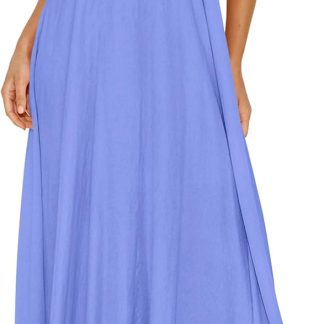 Robe longue maxi femme bretelles spaghetti — smockée bohème été plage